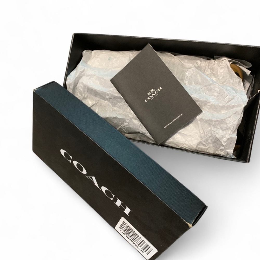 COACH Minna Solid Black Leather Moccasin Driver Loafer Tassel Size 8.5 (S746) - Picture 8 of 11